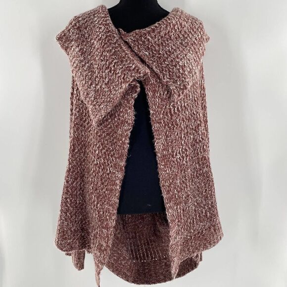 Haute Fox Knitted Cardigan Long Sleeve Brown/ Red Color Coat Size 1X/2X NWT - Picture 1 of 8